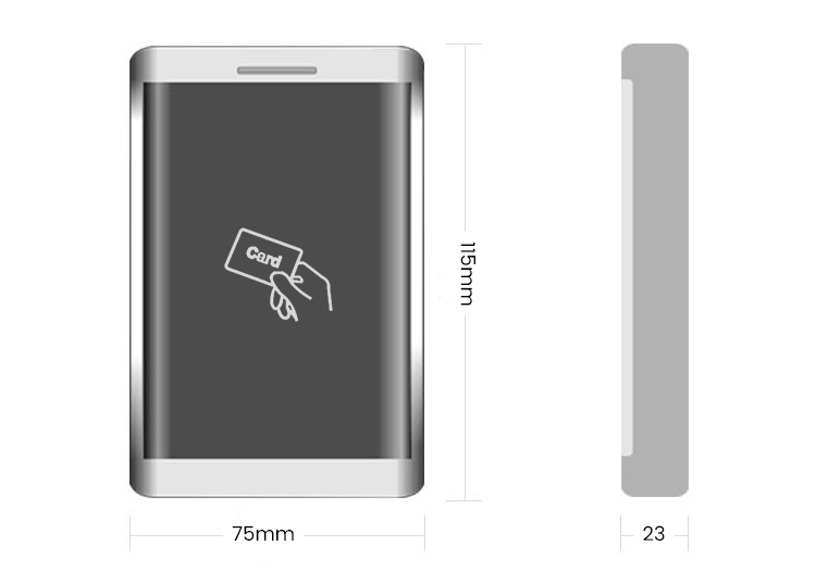 Système de contrôle d'accès RFID MT60, 1 pièce, contrôleur d'accès de grande capacité pour l'extérieur, sans clavier, étanche IP68, en métal