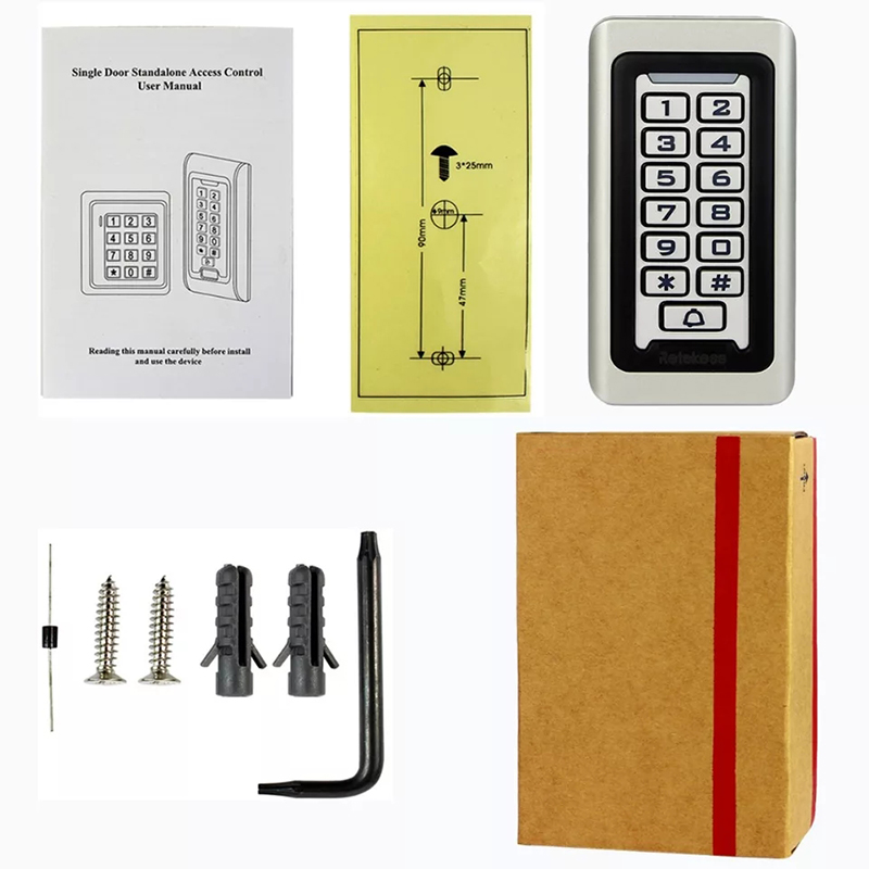 Digicode Métallique silicone bouton rfid maroc