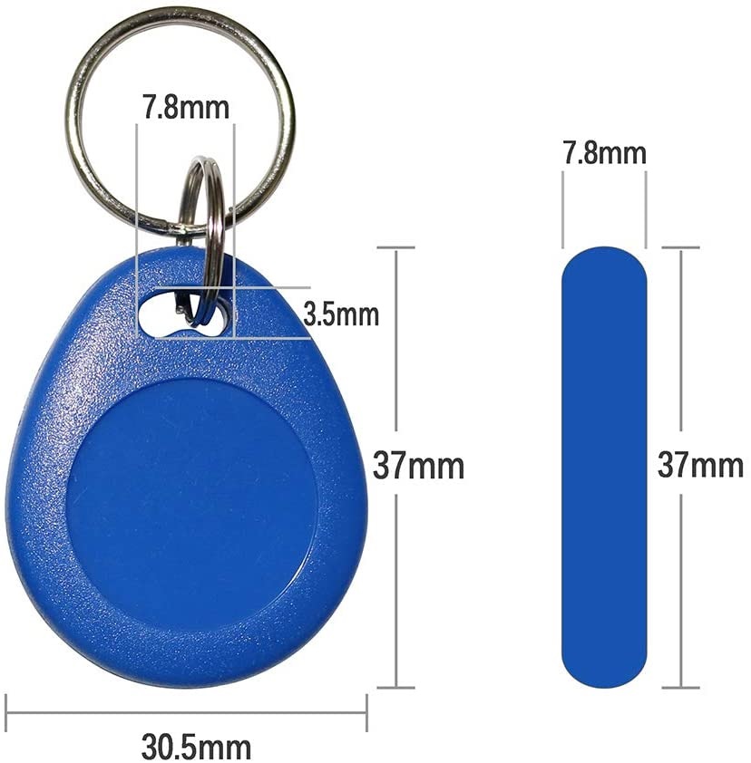 Piéce Porte-clés Tag RFID 125khz ABS ISO14443A