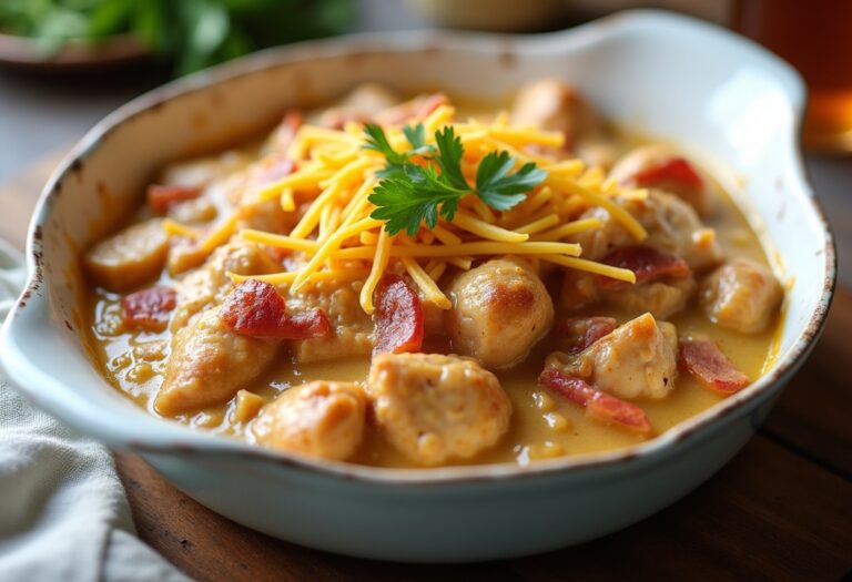 Irresistible Chicken Bacon Ranch Casserole