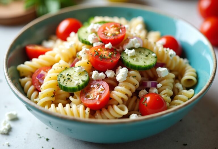 Authentic Greek Pasta Salad: A Refreshing Taste of the Mediterranean