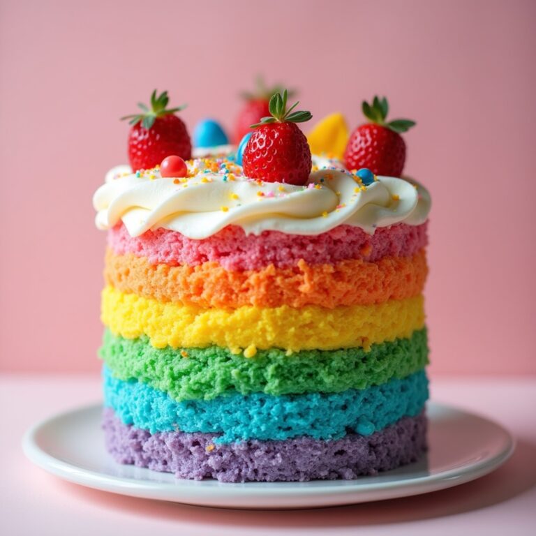 Vibrant and Delicious Rainbow Cake Recipe