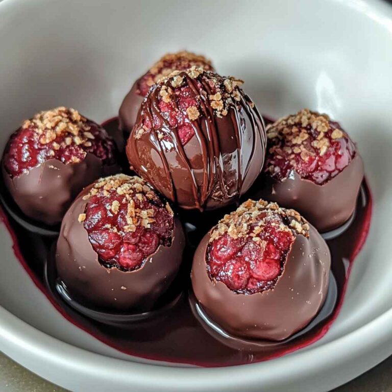 Raspberry Dark Chocolate Truffles