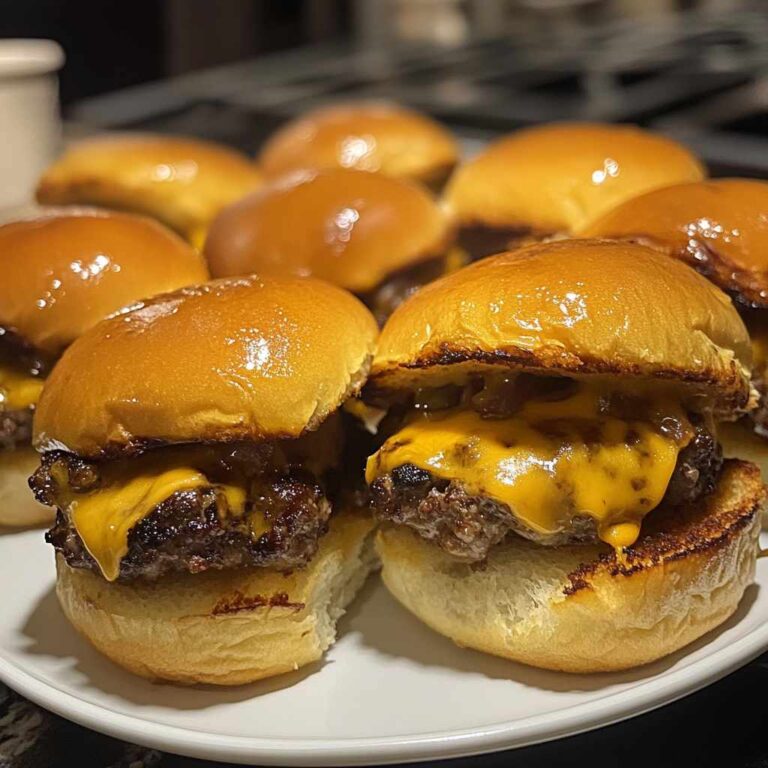 Cheeseburger Sliders on Hawaiian Rolls
