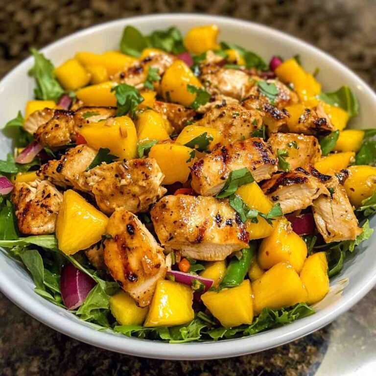 Refreshing Mango Chicken Salad with Zesty Vinaigrette