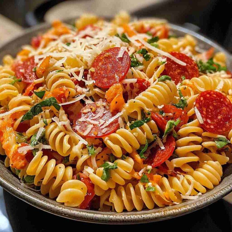 Pasta Salad with Pepperoni and Cheese
