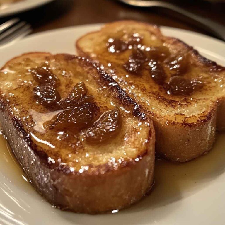 Decadent Raisin Bread French Toast