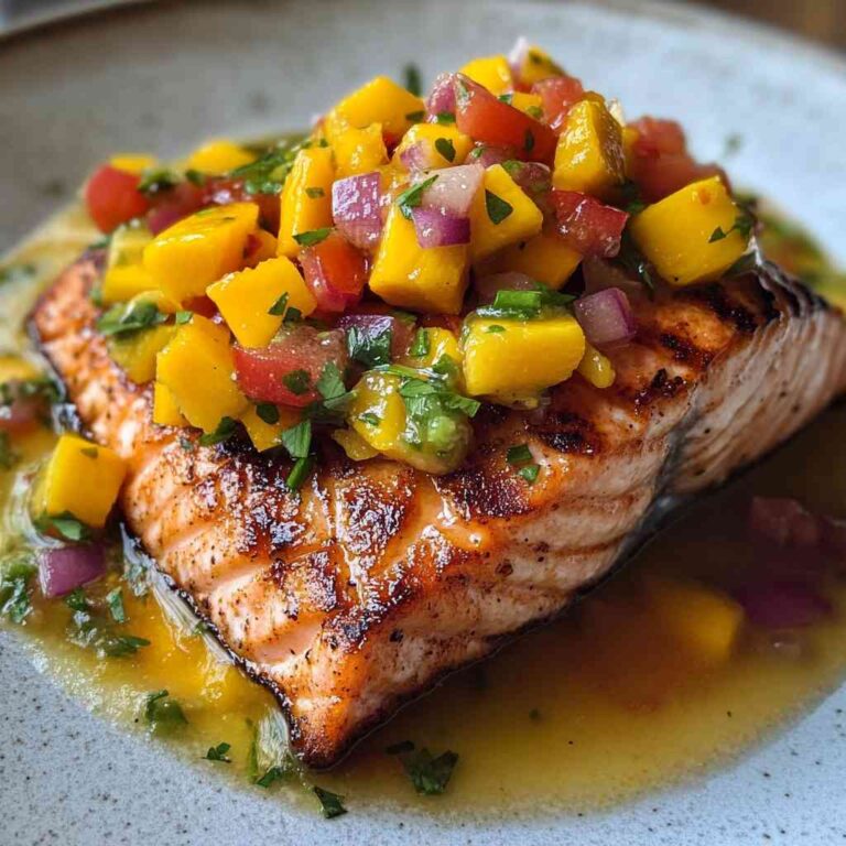 Seared Salmon with Vibrant Mango Salsa