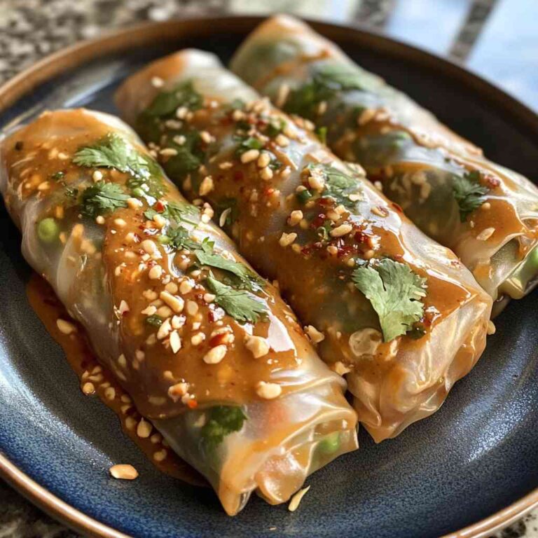 Delectable Spring Rolls with Peanut Sauce