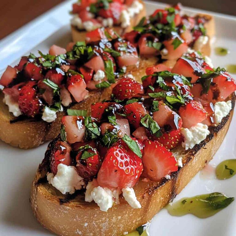 Strawberry Goat Cheese Bruschetta