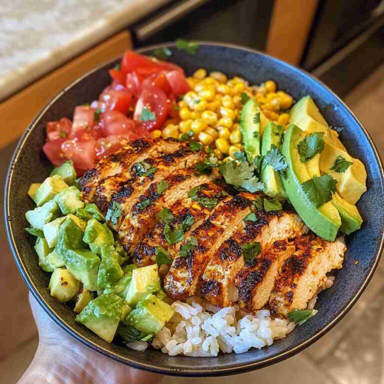 Flavorful Street Corn Chicken Rice Bowl