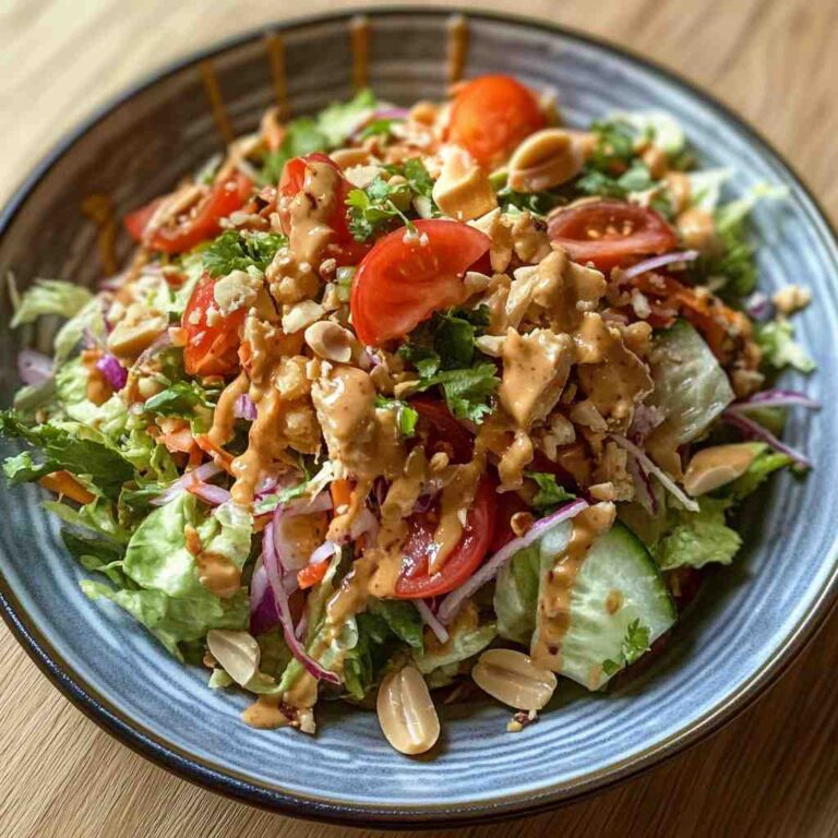 Delicious Thai Salad with Peanut Dressing