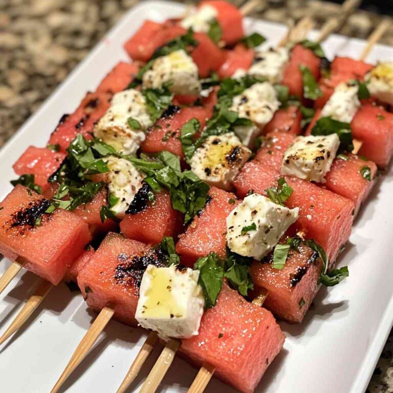 Refreshing Watermelon Feta Skewers