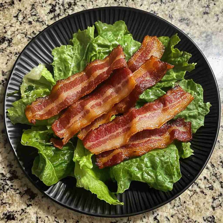 Wilted Lettuce Salad with Bacon