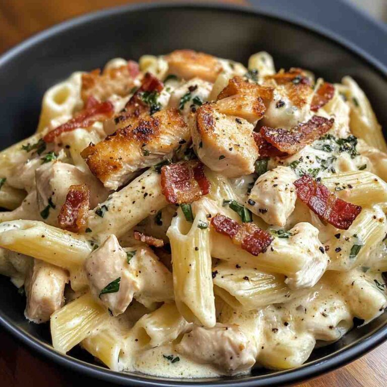 The Best Homemade Creamy Chicken Bacon Ranch Pasta