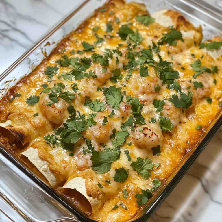 30-Minute Creamy Shrimp Enchiladas Recipe