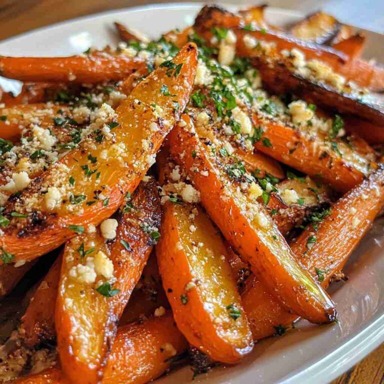 Flavorful & Simple Roasted Garlic Parmesan Carrots