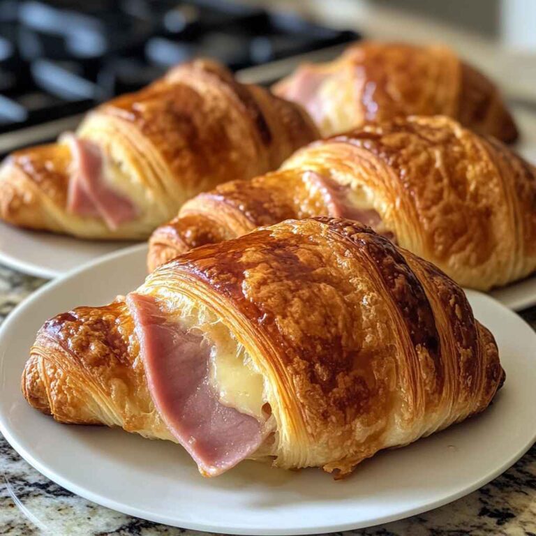 30-Minute Hearty Baked Ham and Cheese Croissants Recipe