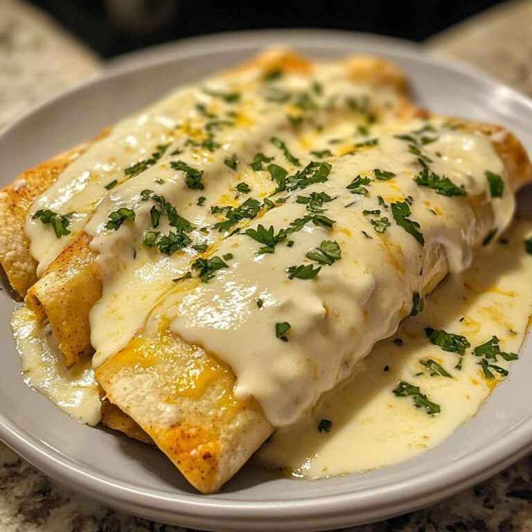 The Ultimate Chicken Enchiladas with White Sauce