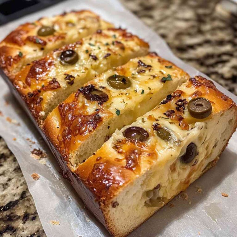Delicious Olive Cheese Bread Recipe