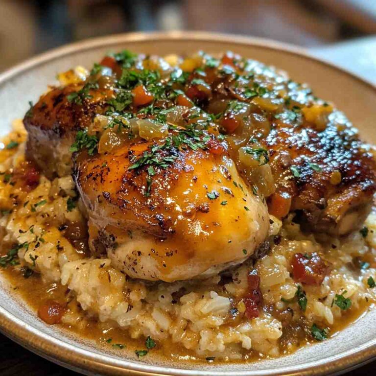 Simple & Delicious Smothered Chicken and Rice