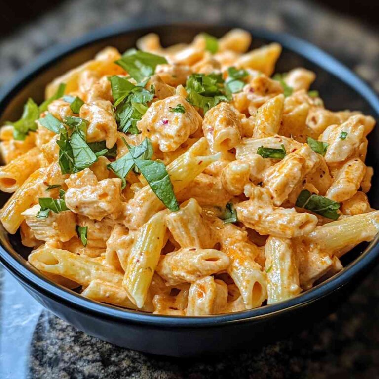 Delicious Buffalo Chicken Pasta Salad (Cold)