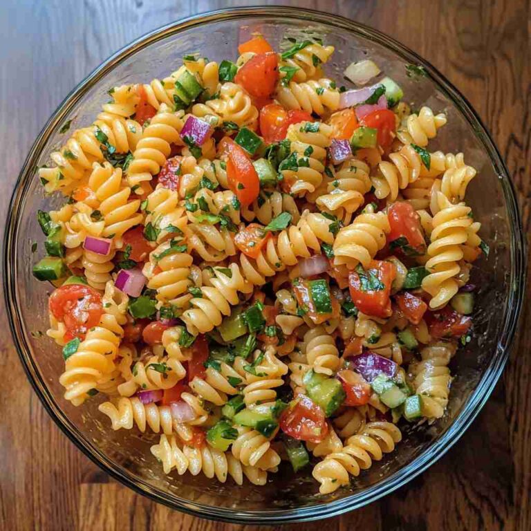 Refreshing Cold Pasta Salad with Italian Dressing