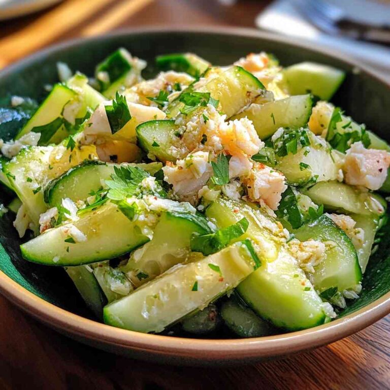 Refreshing Cucumber Salad with Succulent Crab Meat