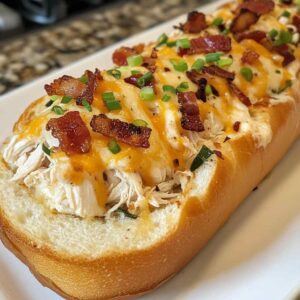 The Best Authentic Chicken Bacon Ranch Stuffed Bread