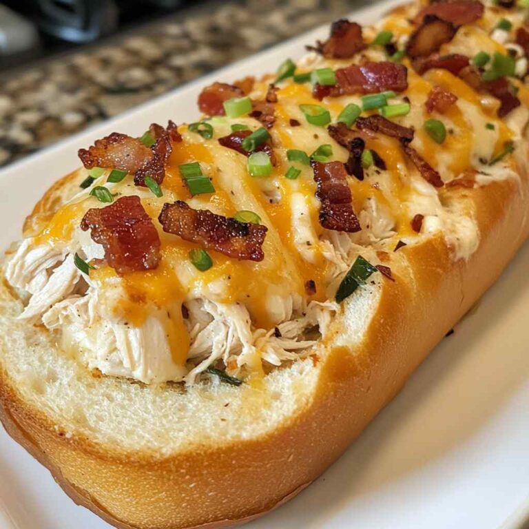 The Best Authentic Chicken Bacon Ranch Stuffed Bread