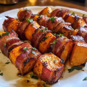 Simple, Flavorful Bacon Wrapped Sweet Potato Bites