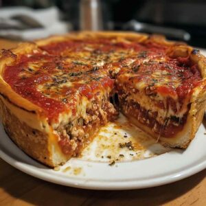 Healthy, Authentic Chicago-Style Deep Dish Pizza