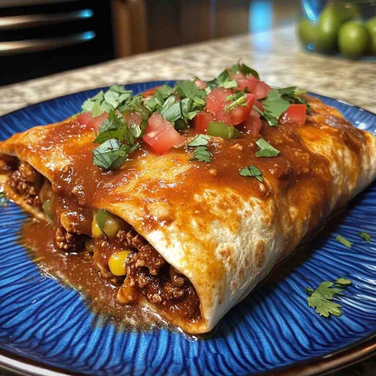 Classic Simple Frozen Burritos with Enchilada Sauce