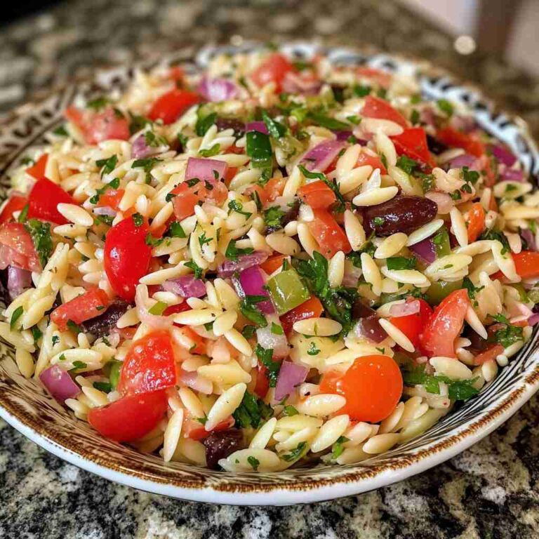 Authentic & Hearty Mediterranean Orzo Salad