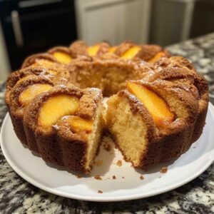 The Ultimate Easy Peach Cobbler Pound Cake