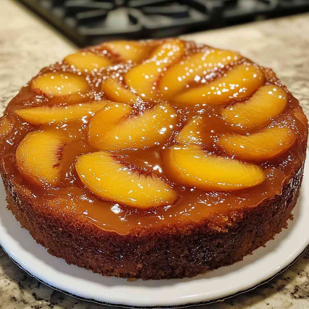 The Ultimate Peach Upside Down Cake with Box Cake