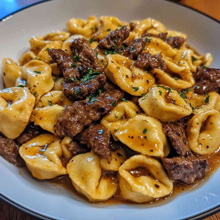 Simple Philly Cheesesteak Tortellini