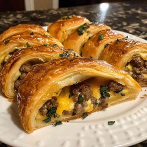 Quick Sausage Egg and Cheese Crescent Roll Recipe