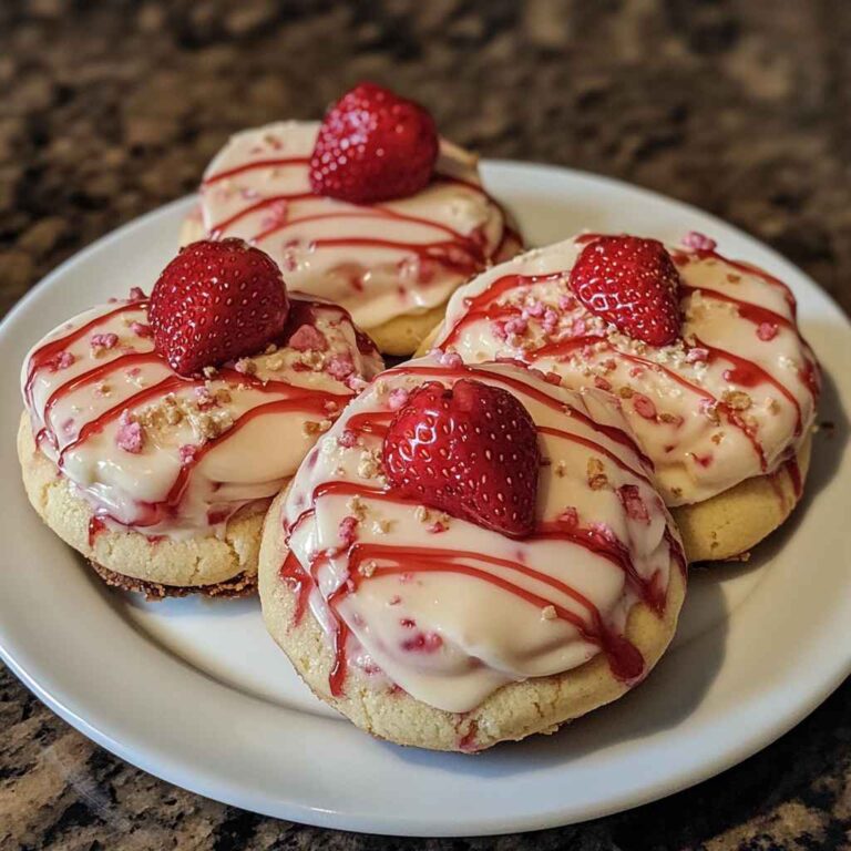 Hearty Strawberry Cheesecake Cookies