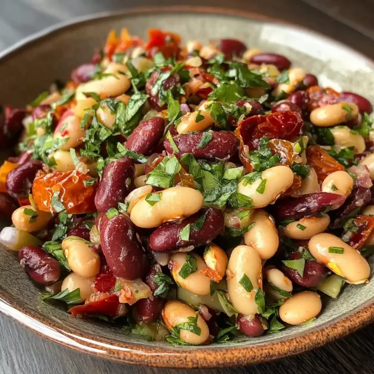 Classic & Delicious Sundried Tomato Dense Bean Salad
