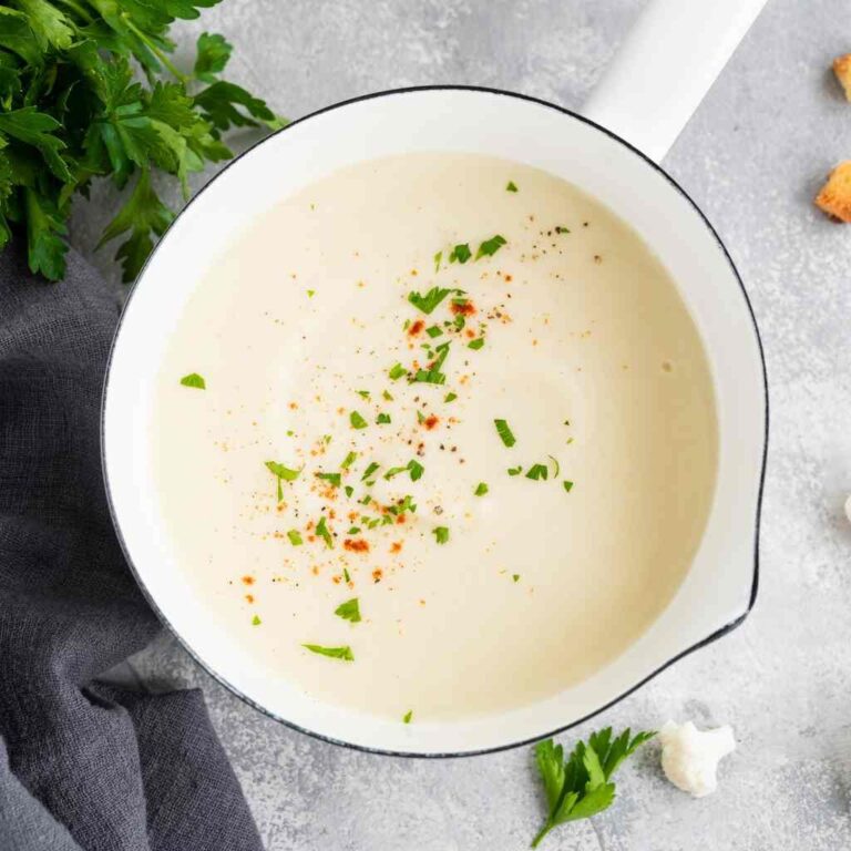 Authentic, Homemade Cauliflower Cheese Soup