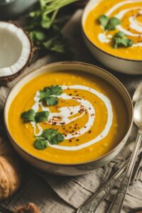 Authentic, Classic Pumpkin Coconut Soup