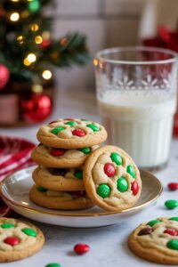 Simple, Quick Christmas M&M Cookies Recipe